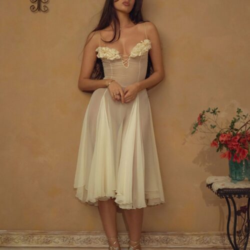 Elysian Silk Chiffon Dress